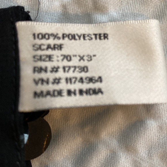 Ladies Black Sequins Scarf/Belt 70” x 3” - Picture 4 of 4